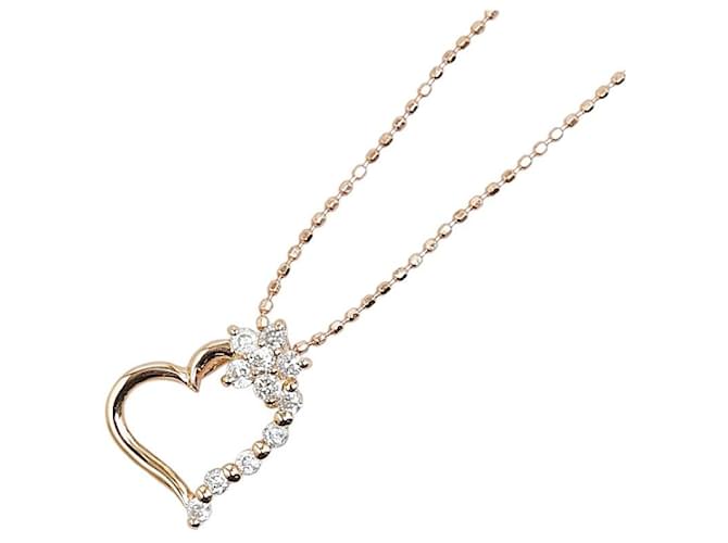 & Other Stories Other 14k Gold Diamond Heart Pendant Necklace Metal Necklace in Excellent condition  ref.1369829