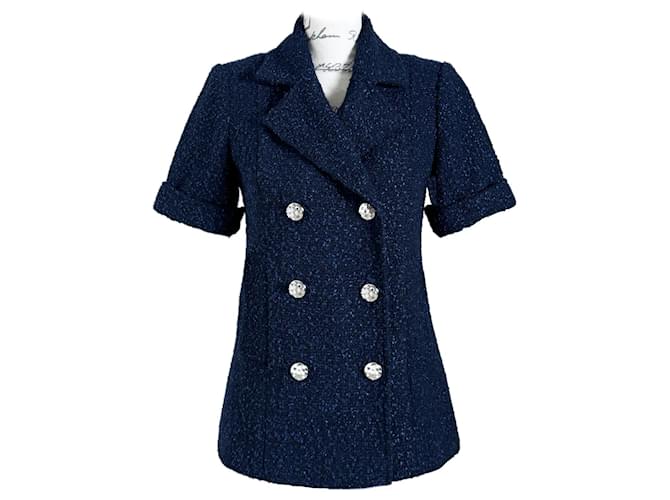 Chanel Nuova collezione di giacche in tweed con bottoni CC all'aeroporto. Multicolore  ref.1369857