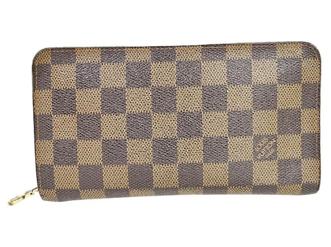 Louis Vuitton Zippy Geldbörse Braun Leinwand  ref.1369860