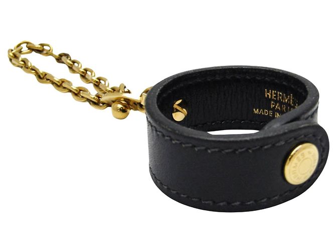 Hermès Pince à gants Cuir Noir