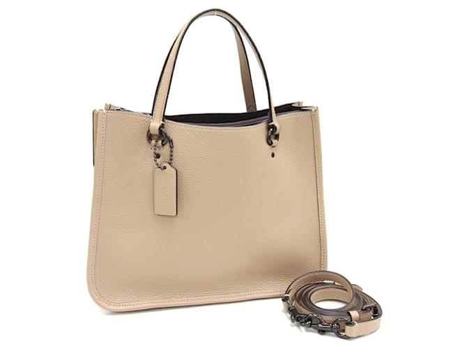 Reisetasche von Coach Tyler Beige Leder  ref.1369899