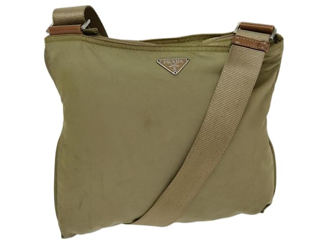 PRADA Shoulder Bag Nylon Beige Auth 73098  ref.1369958