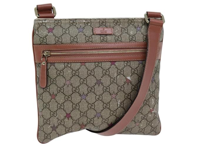 GUCCI GG Supreme Shoulder Bag PVC Beige 295257 Auth 73121  ref.1369983