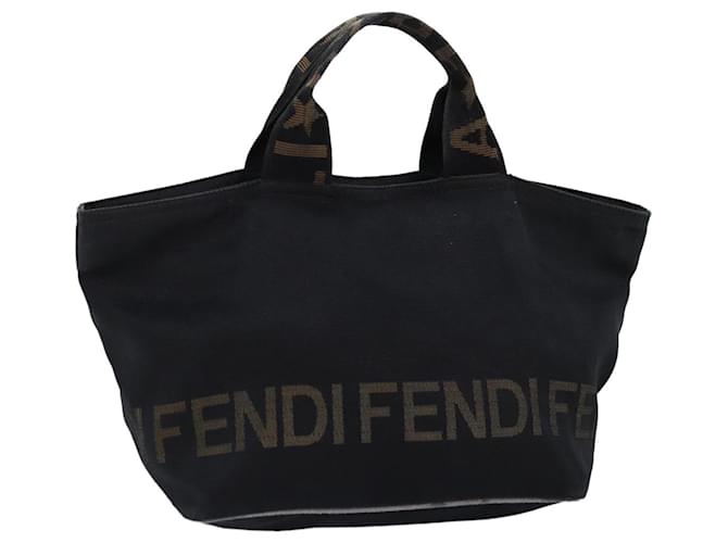 FENDI Hand Bag Canvas Black Auth yb555 Cloth  ref.1369985
