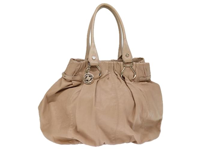 Céline CELINE Bolso Tote Cuero Beige Autenticación bs14031  ref.1369997