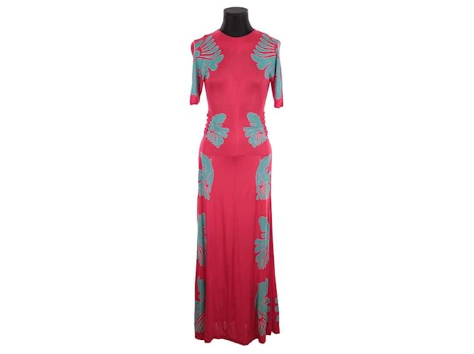 Autre Marque Seidenkleid Rot  ref.1370041