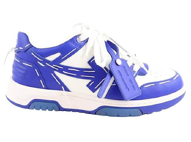 Off White Leather sneakers Blue  ref.1370050