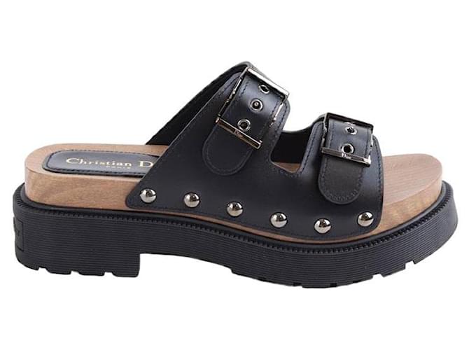 Dior Leather clogs Black  ref.1370060