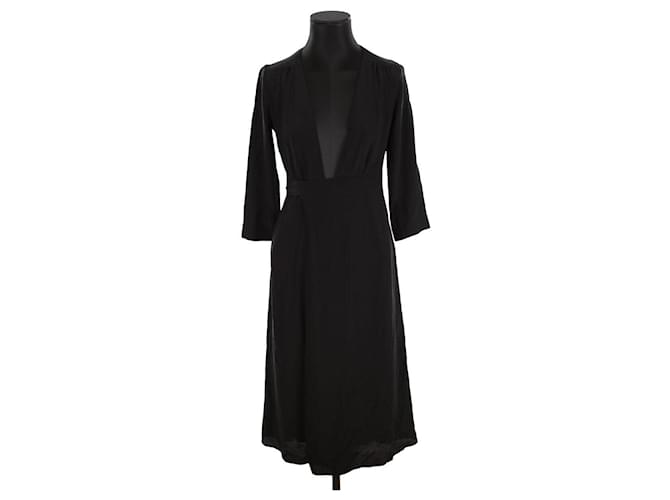 SéZane Silk dress Black  ref.1370071