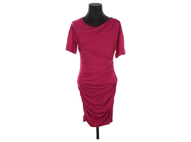 Louis Vuitton Wool dress Dark red  ref.1370139