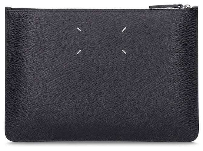 Maison Martin Margiela Maison Margiela Large hammered leather clutch new black  ref.1370170