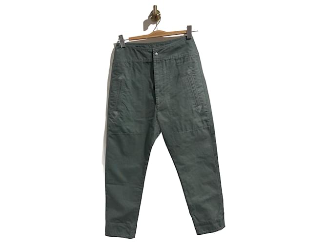 ISABEL MARANT ETOILE  Trousers T.FR 36 Cotton Khaki  ref.1370245