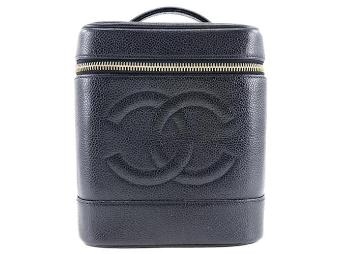 Chanel Vanity Black Leather  ref.1370441