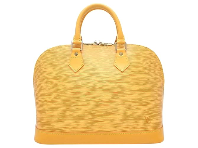 Louis Vuitton Alma Yellow Leather  ref.1370708