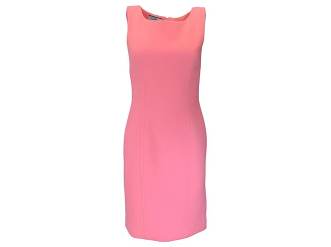 Autre Marque Prada Pink Sleeveless Wool Crepe Midi Dress  ref.1370806