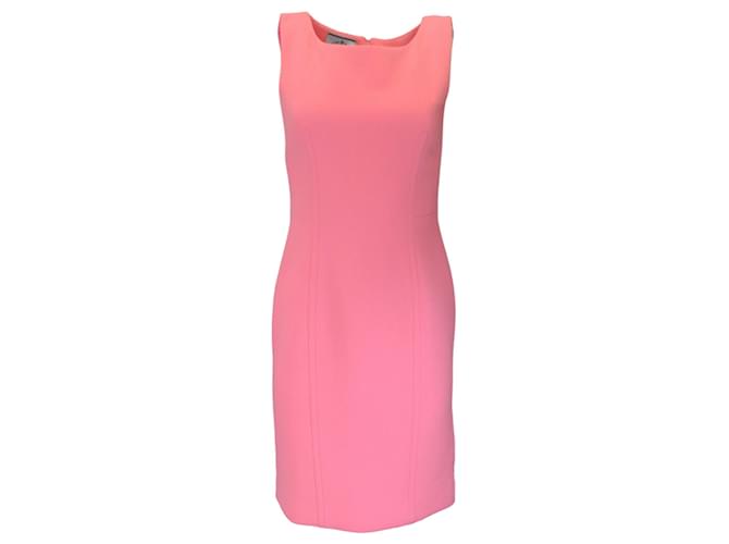 Autre Marque Vestido midi de crepé de lana sin mangas en rosa de Prada  ref.1370806