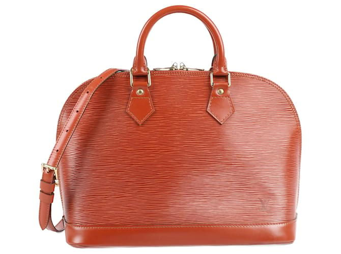LOUIS VUITTON Brown Epi Leather Alma PM Handbag in Brown M52143  ref.1370867