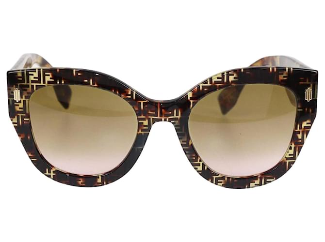 Fendi Brown FF Gradient Sunglasses Plastic  ref.1370911