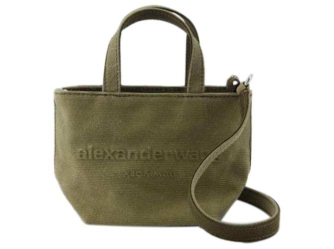 Punch Mini Shopper Bag - Alexander Wang - Cotton - Khaki Green  ref.1370967