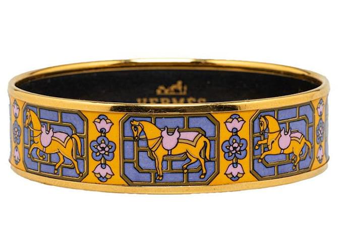 Hermès Hermes Couvertures et Tenures Brazalete ancho de esmalte Brazalete de esmalte en buen estado  ref.1370988