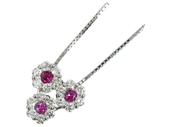 & Other Stories [Luxus] 18K Rubin-Diamant-Halskette, Metallhalskette in gutem Zustand  ref.1371001
