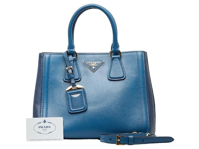 Prada Saffiano Lux Galleria Tote Sac à bandoulière en cuir BN2608 en bon état  ref.1371003