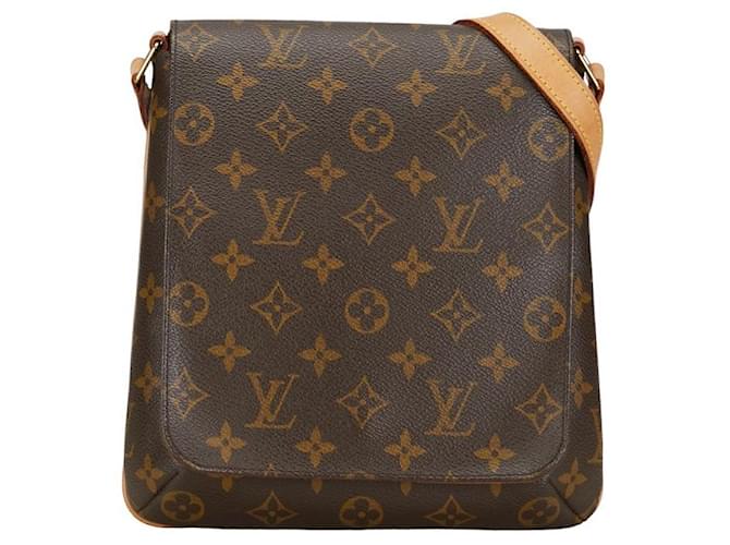 Sac à bandoulière court Louis Vuitton Monogram Musette Salsa M51258 en cuir PVC marron en très bon état Toile  ref.1371047