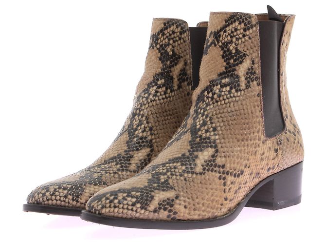 Botas ankle Saint Laurent T.EU 38 Couro Bege