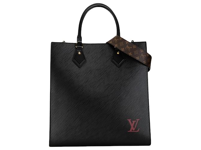 Louis Vuitton Sac Plat Black Leather  ref.1371160