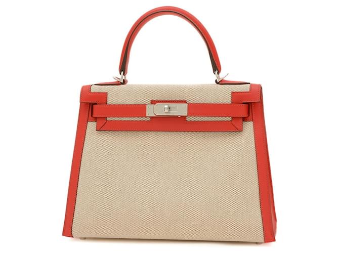 Hermès Kelly 28 Cream Cloth  ref.1371167