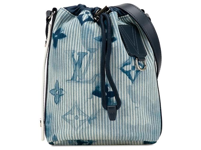 Louis Vuitton Marin Blau Leinwand  ref.1371219