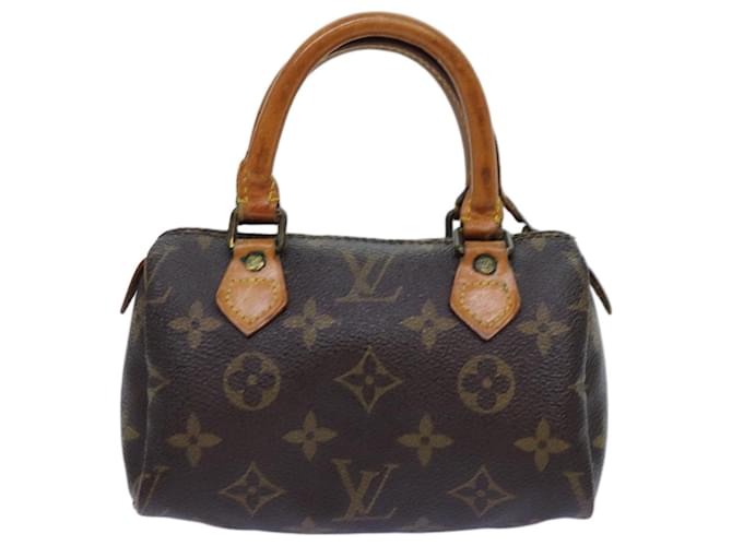 Louis Vuitton Mini speedy Brown Cloth  ref.1371230
