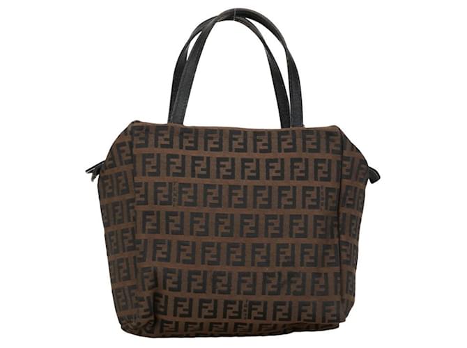 Fendi Zucchino Marrom Lona  ref.1371265