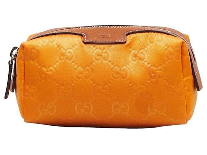 Gucci GG-Nylon Orange Leder  ref.1371291