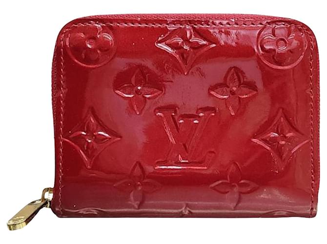 Monedero Louis Vuitton Zippy Roja Charol  ref.1371366