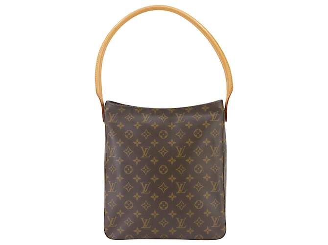 Louis Vuitton Looping GM Marrom Lona  ref.1371391