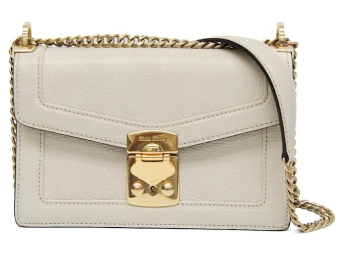 miu miu Blanco Cuero  ref.1371515