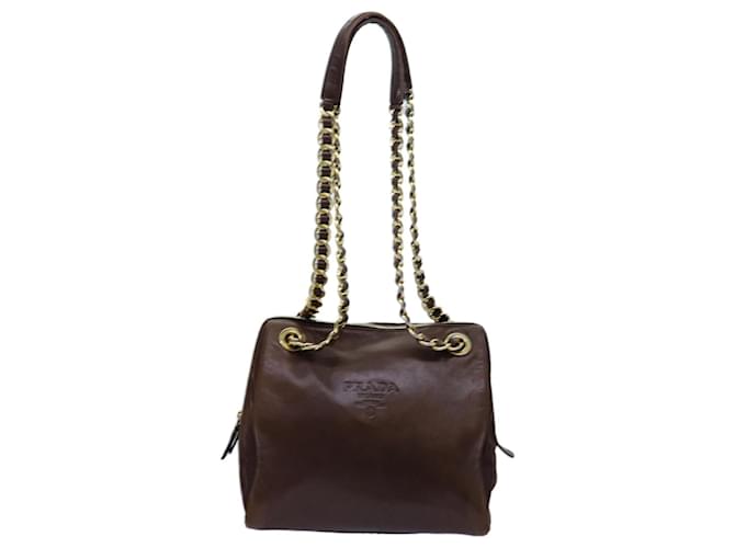 Prada Marrone Pelle  ref.1371517