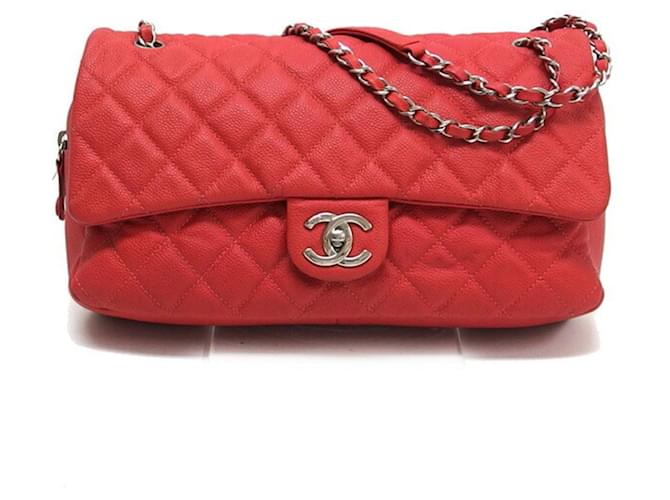 Chanel Timeless Red Leather  ref.1371632