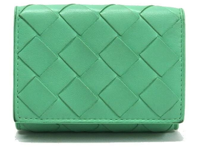 Bottega Veneta Intrecciato Green Leather  ref.1371803