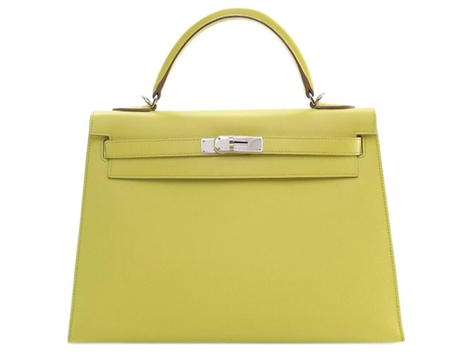 Hermès Yellow Epsom Kelly Sellier 32 Leather Pony-style calfskin  ref.1371910
