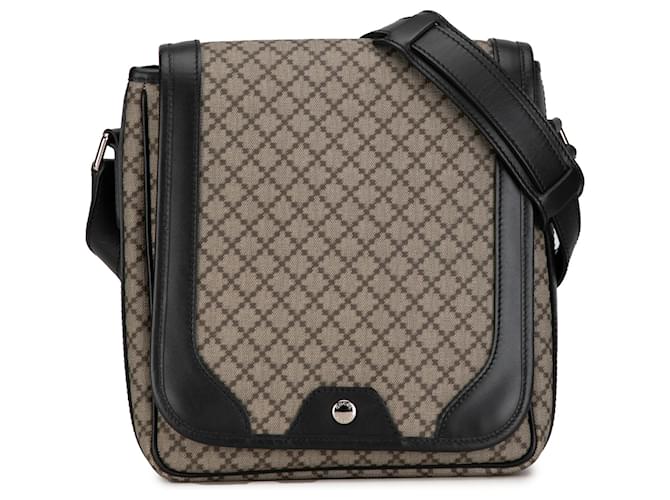 Sac à bandoulière Gucci Brown Diamante Toile Tissu Marron Beige  ref.1371916