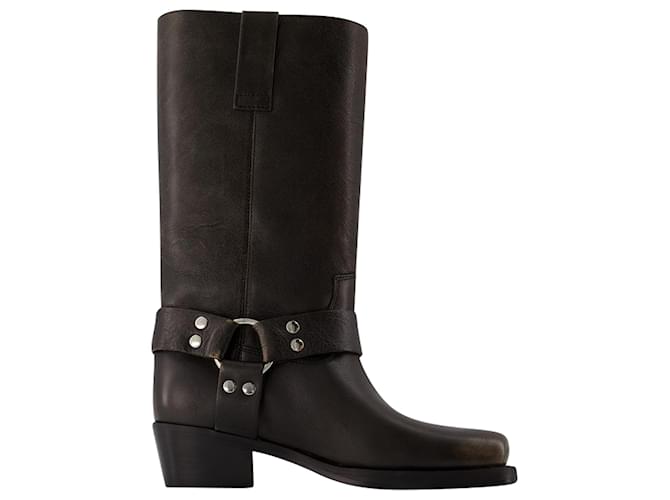 Roxy 45 Stiefel - Paris Texas - Leder - Schwarz Kalbähnliches Kalb  ref.1371970