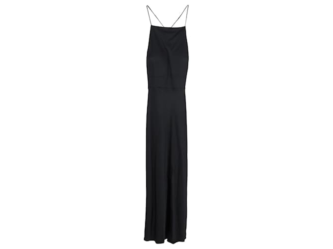 Vestido de noite Jason Wu com alça fina em seda preta Preto  ref.1371981