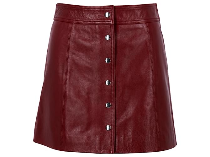 Isabel Marant, Mini-jupe Étoile Kais en cuir rouge  ref.1372000