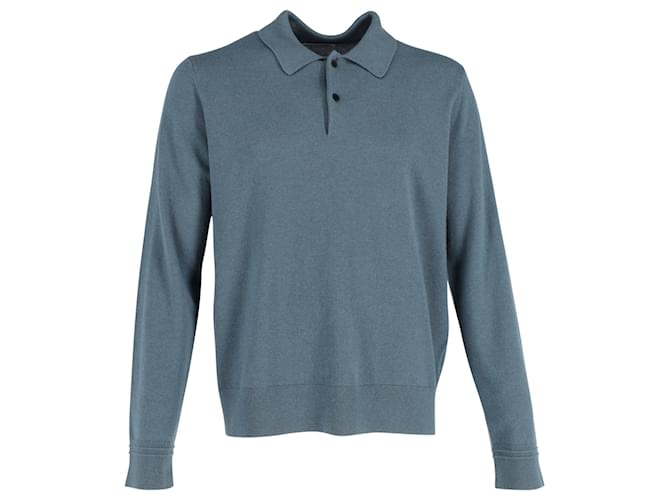 Autre Marque Mr P. Polo Shirt in Blue  Cashmere Wool  ref.1372013