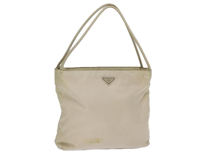 PRADA Tote Bag Nylon Beige Cream Auth bs14045  ref.1372056