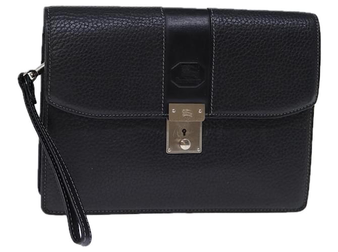 Autre Marque Burberrys Pochette Cuir Noir Auth bs13915  ref.1372065