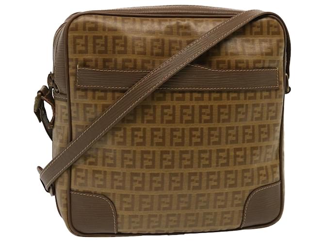 FENDI Zucchino Canvas Shoulder Bag Vintage Beige Auth ep4154 Cloth  ref.1372074