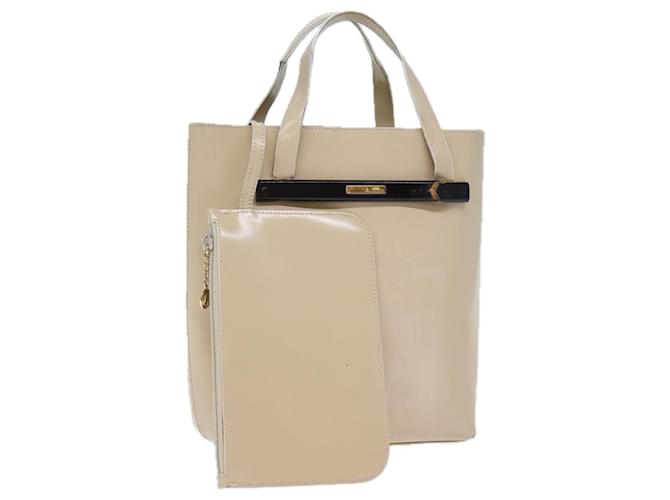 GUCCI Hand Bag Patent leather Beige Auth 72962  ref.1372101